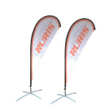 Custom Polyester Beach Feather Banner Advertising Sign Flags with flag stand