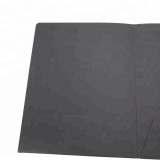 Wholesale custom logo printed black paper a4 folders with two pocket
