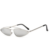 22033 Superhot Eyewear 2018 Fashion Brand Designer Cateye Sun glasses Small Metal Triangle Cat Eye Sunglasses