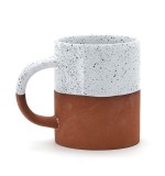 High quality 10oz creative ceramic tea coffee mug cup with two-color handle