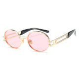 62016 Superhot Eyewear Retro Vintage Sun glasses Oval Metal Steampunk Sunglasses