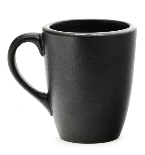 Custom logo plain black glazed color reusable ceramic coffee mug