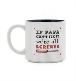 Ceramic Dad Mug Coffee Mug White Color with creative words IF PAPA  Customized 12Oz for gift