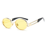 62016 Superhot Eyewear Retro Vintage Sun glasses Oval Metal Steampunk Sunglasses