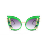 61319 Superhot Eyewear Fashion Women Sun glasses Gem Cat Eye Sunglasses
