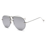 61716 Superhot Eyewear Men Women Sun glasses Brand Designer Grey Gradient Punk Shades Rimless Pilot Sunglasses