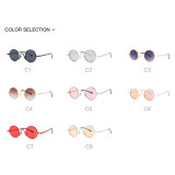 63316 Superhot Eyewear 2018 Small Black Round Metal Sun glasses Unisex Men Women Retro Vintage Sunglasses