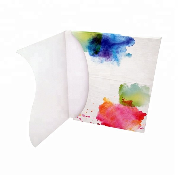 Custom printed matt lamination die cut 3 flap file folder printing with pocket holder