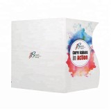Custom printed matt lamination die cut 3 flap file folder printing with pocket holder