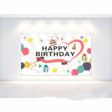 OEM custom happy Birthday Banners evening party decoration Holiday flag