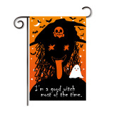 Supply Halloween double side print holiday flag custom party decoration blank yard garden flag