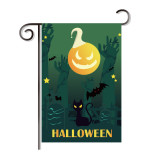 Supply Halloween double side print holiday flag custom party decoration blank yard garden flag