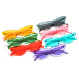 10151 Superthot Eyewear 2018 Thick Transparent Cateye Sun glasses Rimless Fashion Lady Cat Eye Candy Sunglasses