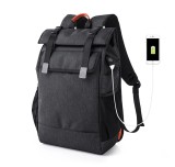 Wholesale waterproof Anti theft USB Charging Laptop Men travel school bag Back Pack Rolltop backpack