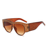 20047 Superhot Eyewear Luxury Women Brand Designer Sun glasses Shades Oversized Crystal Rhinestone Sunglasses