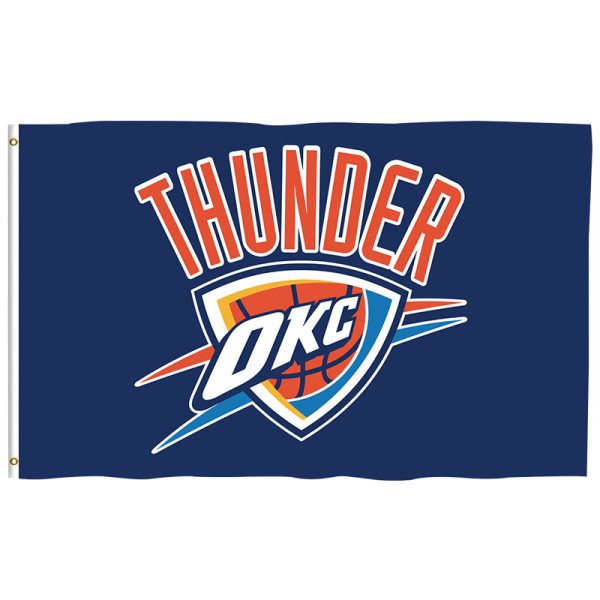 3*5ft wholesale NBA Oklahoma city thunder customizable flag and banner