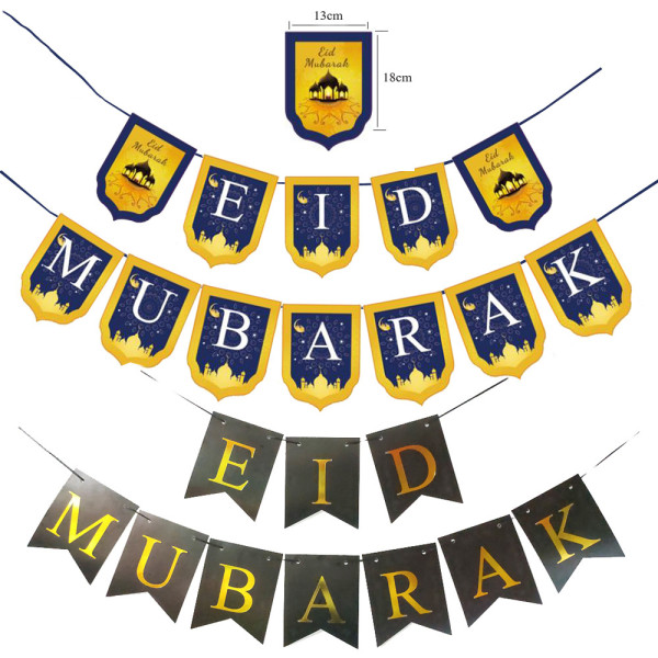 WHOSALE  party paper eid mubarak decorations banner