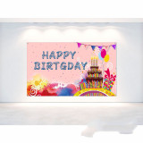 OEM custom happy Birthday Banners evening party decoration Holiday flag