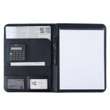 Travel Luxury Metal Full Grain Stiched Leather Junior Portfolio Padfolio With Notepaper
