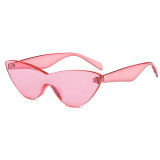 10151 Superthot Eyewear 2018 Thick Transparent Cateye Sun glasses Rimless Fashion Lady Cat Eye Candy Sunglasses