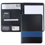 Travel Luxury Metal Full Grain Stiched Leather Junior Portfolio Padfolio With Notepaper