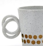 High quality 10oz creative tea coffee water mug cup ceramic with 3d handle