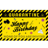 New custom screen printing polyester hanging flag happy birthday party decoration flag banner