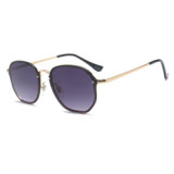 61516 Men Women Brand Designer Onesie Lens Sun glasses retro future Gradient Shades Hexagonal Sunglasses