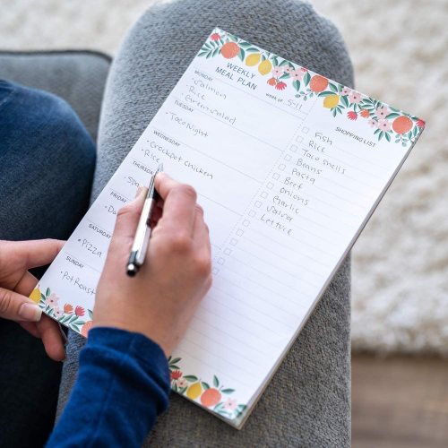 Myway Weekly Magnetic Meal Planner Notepad with Tear Away Erforated Shopping List Note Pad Memo Pads Accept Custom Logo 5-7 Days