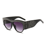 20047 Superhot Eyewear Luxury Women Brand Designer Sun glasses Shades Oversized Crystal Rhinestone Sunglasses