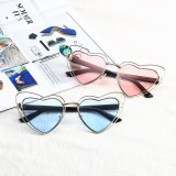 21433 Superhot Eyewear Fashion Metal Women Sun glasses 2019 New Trending Heart Sunglasses
