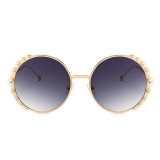 11835 Superhot Eyewear Fashion Round Sun glasses Metal Frame 2018 Fashion Women Peal Sunglasses