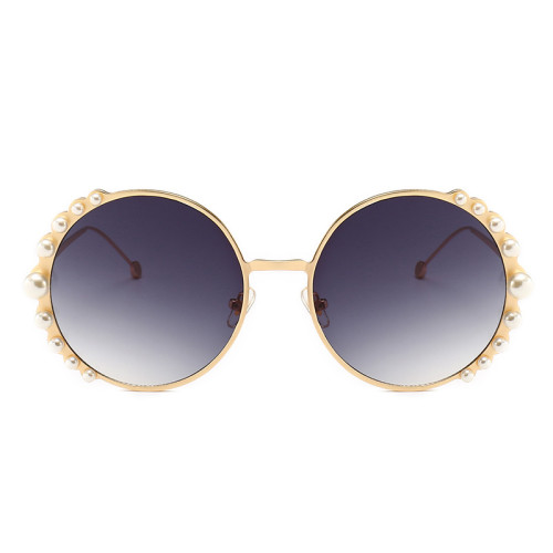 11835 Superhot Eyewear Fashion Round Sun glasses Metal Frame 2018 Fashion Women Peal Sunglasses