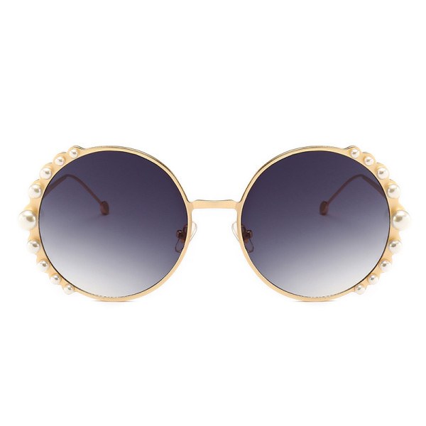 11835 Superhot Eyewear Fashion Round Sun glasses Metal Frame 2018 Fashion Women Peal Sunglasses