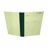 Custom printed green tape side document manila folder with gusseted pocket folder