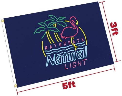 Popular custom Naturdays Natural light banner beer flags polyester outdoor decoration 3x5ft flag