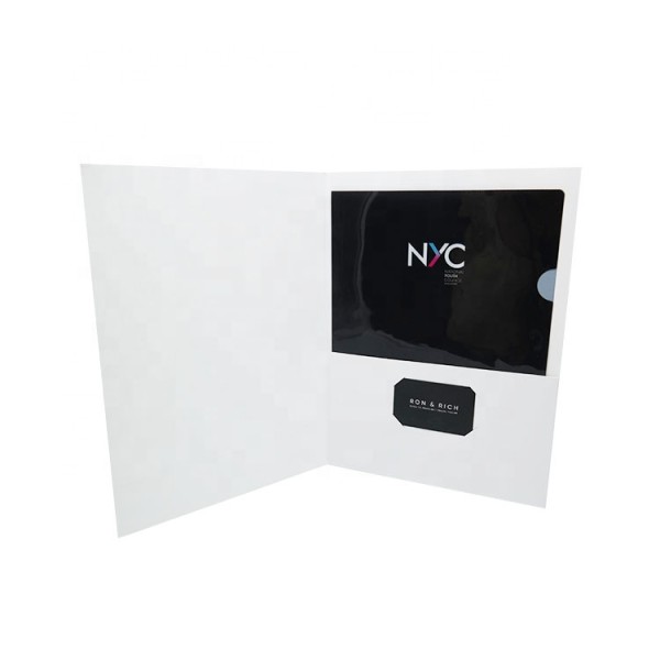 Customized gold stamping wholesale art paper file folder