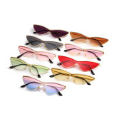 10529 Superhot Eyewear Fashion Women Sun glasses Pointed Tinted Metal Cat Eye Sunglasses