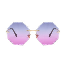 12535 Superhot Eyewear Fashion Women Rimless Sunglasses