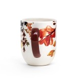 Custom printed coffee mugs Harvest style ceramic mug with 3D decal in glaze