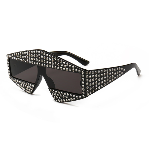 13532 Superhot Eyewear 2018 Fashion Oversized Brand Designer Sun glasses Shades Rhinestone Sunglasses
