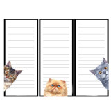 Myway Curious Cats Magnetic To Do List Notepads Grocery Shopping List  Pad for Fridge