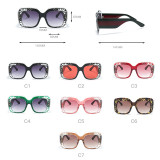 62516 Women Brand Designer Sun glasses Vintage Square Oversized Gradient Shades Fashion Luxury Sunglasses