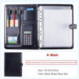 Customized Personalized Fireproof Ring Binder Document File Folder Leather A4,Reuseable Portfolio Distributor