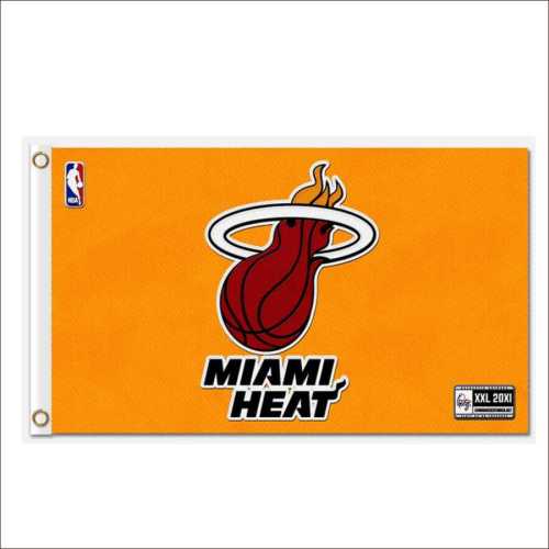 3*5ft wholesale NBA Miami heat customizable flag and banner