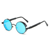 92714 Superhot Eyewear Retro Vintage Round Metal Steampunk Sunglasses