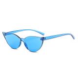 10052 Superthot Eyewear 2018 Fashion Transparent Cat Eye Sunglasses One piece Lens Cateye Candy Sun glasses