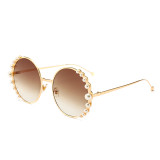 11835 Superhot Eyewear Fashion Round Sun glasses Metal Frame 2018 Fashion Women Peal Sunglasses
