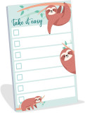 Funny Sloth Small to Do List Notepad Sticky Notes Kawaii Memo Pads Custom Sticky Notepad Stationery