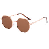 Superhot Eyewear 52200 Fashion 2021 Polygon Mirrored Lens Shades Metal Frame Sunglasses